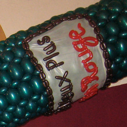 Wine bottle angled to pour.